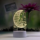 cheap 3D Night Lights-3D Night Light Bedroom Bedside Lamp Eye Care Led Light Birthday Valentine&#039;s Day Gift