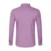 cheap Men's Non Iron Shirts-Men's Dress Shirt Button Up Shirt Plain Wedding Daily Light Blue Black White Pink Long Sleeve Lapel Spring &amp;  Fall Clothing Apparel Collared Shirts