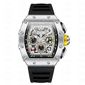 abordables Relojes mecánicos-Reloj Mecánico ONOLA para Hombre Reloj Deportivo al Aire Libre Casual Automático de Carga Calendario Luminiscente Reloj de Gel de Silicona Resistente al Agua