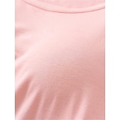 cheap Women&#039;s Sleepwear-Women&#039;s Pajamas Sets Pure Color Simple Comfort Home Daily Bed Modal Breathable Crew Neck Long Sleeve T shirt Tee Pant Elastic Waist Summer Spring Home Outfits
