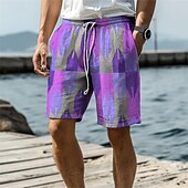 abordables Impression Géométrique-géométrie complexe pour hommes short imprimé 3d maillot de bain taille élastique cordon de serrage avec doublure en maille aloha style hawaïen vacances plage s à 3xl