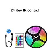 رخيصةأون أضواء شريط USB-شريط إضاءة LED RGB 5 فولت USB 5050 شريط LED ثنائي شريط إضاءة LED للتحكم بالبلوتوث لغرفة الحائط 10 متر سلسلة ضوء LED ديكور غرفة الألعاب IP20