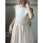 abordables Robes à Fleurs pour Filles-Enfants Fille Robe de demoiselle d&#039;honneur Robe de fête Couleur unie Sans Manches Mariage Anniversaire Soirée Mode Adorable du quotidien Polyester Eté Printemps 2-12 ans Beige