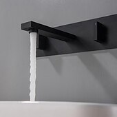cheap Bathroom Sink Faucets-Bathroom Sink Faucet - Wall Mount / Widespread Electroplated Mount Inside Two Handles Three HolesBath Taps