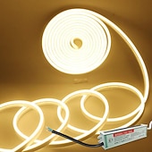 halpa LED-neonvalot-vedenpitävä joustava led-neon-nauhavalo teholla 12v ulkona silikoniköysi 5 m 16,4 ft 600 smd allasvalonauha sopii signature-baariin koti keittiö makuuhuone juhla joulukoristeet