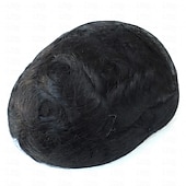 cheap Human Hair Pieces &amp; Toupees-Toupee for Men Human Hair System Replacement Fine Mono Hairpiece Poly Skin Around Durable NPU Monofilament Mens Wig 6X8 7X9 8X10