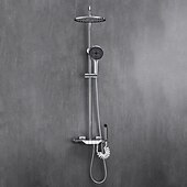 economico Rubinetti doccia-Sistema doccia / Valvola miscelatrice termostatica Impostato - Docetta inclusa Doccia multi spray Moderno Galvanizzato Esterno Valvola in ceramica Bath Shower Mixer Taps