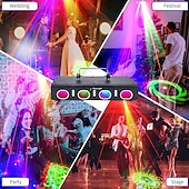 levne světla projektoru hvězdné galaxie-party světla vnitřní dj disco světla 3d efekt snímání zvuku laserová světla blesk jevištní světla projektor domácí show vánoční halloween party narozeninové dekorace klub ktv bar karaoke