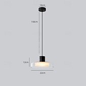 cheap Island Lights-22 cm Single Design Island Design Pendant Light Glass Glass Painted Finishes Modern Nordic Style 110-120V 220-240V