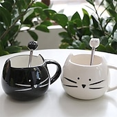 billige Fest utstyr-liten svart katt krus nordisk kreativ søt keramisk kopp kaffekopp par vannkopp