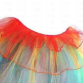 cheap Rainbow Everything-Rainbow Tutu Skirt for Women 8 Layers of Organza Fabric for Pride Clubwear Recitals Stage Performances Birthdays Theme Parties Carnivals Makeup Dance Parties Pride Parade Pride Month