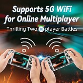 cheap Game Consoles-ANBERNIC RG35XX H Handheld Game Console, 3.5 Inch HD Screen Portable Audio Video Player, Double Rocker Handheld Retro Game Console