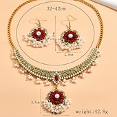 お買い得  アクセサリーとその他-ネックレス イヤリング ネックレス イヤリング・ピアス レトリ／ヴィンテージ ボヘミアンスタイル ボヘミアン 合金 用途 コスプレ 女性用 コスチュームジュエリー ファッションジュエリー