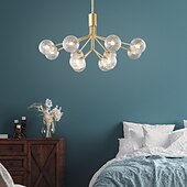 preiswerte Sputnik-Design-9-Licht 110 cm Laterne Desgin Insel Design Pendelleuchten Kupfer Glas Künsterlischer Stil Stilvoll Messing Modern Nordischer Stil 110-120V 220-240V