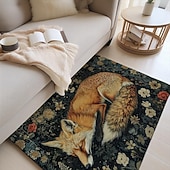 levne Koberce na plochu-inspirovaný william morris fox area kobereček kuchyňská podložka neklouzavá olejivzdorná podlahová podložka obývací pokoj koberec vnitřní venkovní podložka dekorace ložnice koupelna podložka vchod