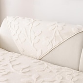 cheap Sofa Cover-Plush Shaggy Sofa Slipcover Sofa Seat Cover Sectional Couch Covers Floral Jacquard,Furniture Protector Anti-Slip Couch Covers for Dogs Cats Kids(Sold by Piece/Not All Set) 