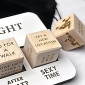 preiswerte Hochzeitsdekorationen-Datum Nacht Würfel nach dunkler Ausgabe | Geschenk zum 5. Jahrestag | Paargeschenk | Hochzeits- oder Verlobungsgeschenk, Valentinstagsgeschenk