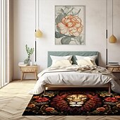 preiswerte Wohn- und Schlafzimmerteppiche-Inspirierter William Morris-Bereichsteppich, Küchenmatte, rutschfeste, ölbeständige Bodenmatte, Wohnzimmerteppich, Innen- und Außenmatte, Schlafzimmerdekoration, Badezimmermatte, Eingangsbereich,