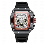 abordables Relojes mecánicos-Reloj Mecánico ONOLA para Hombre Reloj Deportivo al Aire Libre Casual Automático de Carga Calendario Luminiscente Reloj de Gel de Silicona Resistente al Agua