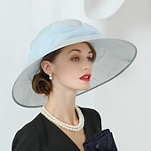 billige Partyhatter-hatter lin bowler / cloche lue bøtte lue solhatt bryllup teselskap elegant bryllup med skjøting hodeplagg hodeplagg