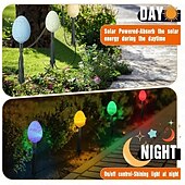 cheap Easter Lights-Solar Easter Egg String Lights With Stakes Easter Colorful Lights Decor 5m 20LED Easter Egg Lights 8 Modes Outdoor Lights Waterproof For Walkway Garden Yard Lawn Decoration