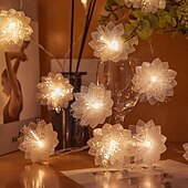 economico Striscie luci a batteria-luci della stringa di fata di fiori in fibra ottica 1,5 m 10 led 3 m 20 led ghirlande per la cerimonia nuziale festa di compleanno di san valentino decorazione della festa a tema della casa di natale