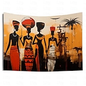 billige kunsttepper-afrikansk folkekunst hengende billedvev veggkunst stor billedvev veggmaleri dekor fotografi bakteppe teppe gardin hjem soverom stue dekorasjon
