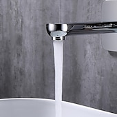 ieftine Robinete Chiuvetă Baie-Baie Chiuveta Robinet - Montare la Perete / Împrăștiat Galvanizat Instalații de Perete Singur mâner două găuriBath Taps