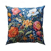ieftine stil floral și plante-flori de epocă 1 bucată huse de pernă cu dimensiuni multiple perne decorative de coastă în aer liber huse de perne moi pentru canapea canapea pat decor acasă