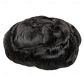 preiswerte Toupets-Herren Remy Menschenhaar Toupees Glatt / Wellen Monofilament / 100% handgebunden / Vollspitze Beste Qualität / Natürlicher Haaransatz / 100% Jungfrau Party / Valentinstag / Freizeitskleidung