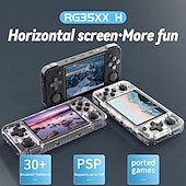 cheap Game Consoles-ANBERNIC RG35XX H Handheld Game Console, 3.5 Inch HD Screen Portable Audio Video Player, Double Rocker Handheld Retro Game Console