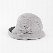 preiswerte Partyhut-Hüte Stroh Synthetische faser Fischerhut Schlapphut Strohhut Hochzeit Tee-Party Elegant Hochzeit Mit Schleife Pure Farbe Kopfschmuck Kopfbedeckung