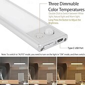 cheap Cabinet Light-Light In The Box Wireless Motion Sensor Under Cabinet Light, Wardrobe Light Color Adjustable Infrared Cat Eye Motion Sensor Kitchen Led Under-Cabinet Lights