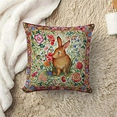 baratos estilo animal-1 pçs Veludo Cobertura de Almofada, Floral Animal Rústico Casual Quadrada Zíper Tradicional Clássico