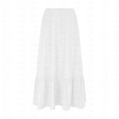 preiswerte Wesentliche Falsche Unterteile-Damen Basic Lässig Maxi Hohe Taille Röcke Einfarbig Tasche Alltagstauglich Wochenende Schwarz Weiß Sommer Baumwolle und Leinen