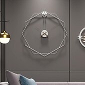 economico decorazioni da parete in metallo-geometria grande orologio da parete decorativo in metallo silenzioso senza ticchettio grandi orologi decorazioni moderne per la casa per soggiorno camera da letto sala da pranzo ufficio 50 60 80 cm