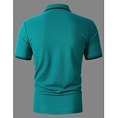 preiswerte Klassisches Poloshirt für Herren-Herren Poloshirt Polos mit Knöpfen Geschäft Casual Kargen Kurzarm Modisch Basic Glatt Taste Sommer Regular Fit Weiß Gelb Rot Marinenblau Königliches Blau Blau Poloshirt