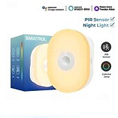 abordables Lumières intelligentes-Lampe LED intelligente Tuya WiFi PIR capteur de mouvement avec contrôle APP lampe murale blanc chaud prise US prise UK prise EU pour usage intérieur chambre salon