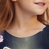 tanie 3D zwierzęta dziewczynki-Dla dziewczynek 3D Kreskówki Lisek T-shirt Koszule Krótki rękaw Druk 3D Lato Aktywny Moda Śłodkie Dzieci 3-12 lat Półgolf Na zewnątrz Codzienny Regularny