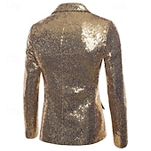 cheap Outfits-Disco 1980s Pants Suits &amp; Blazers Lapel Collar Blazer Disco Sequins Normal Men&#039;s Halloween Masquerade Party Club Pride Parade Adults&#039; Coat Pants