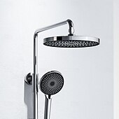 abordables Grifos de ducha-Sistema ducha / Válvula mezcladora termostática Conjunto - Alcachofa incluida Ducha de chorro múltiple Cascada Moderno Galvanizado Apertura Externa Válvula Cerámica Bath Shower Mixer Taps