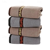 economico Set di asciugamani-Asciugamani viso assorbenti in cotone 100%, coppia di asciugamani in cotone da uomo addensati, asciugamani altamente assorbenti per bagni, palestre, hotel e spa, telo da bagno in tinta unita