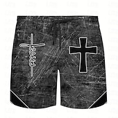 abordables Bas du Jour de l&#039;Indépendance-Homme Croix Drapeau national Maillots de bain Shorts de bain Shorts de Surf Taille Moyenne Vacances Punk &amp; Gothique Style de villégiature Soirée Fête Vêtements de rue Cordon de serrage avec doublure