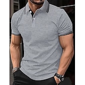 preiswerte Klassisches Poloshirt für Herren-Herren Poloshirt Polos mit Knöpfen Geschäft Casual Kargen Kurzarm Modisch Basic Glatt Taste Sommer Regular Fit Weiß Gelb Rot Marinenblau Königliches Blau Blau Poloshirt