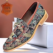 preiswerte Loafer aus hochwertigem Leder-Herren Loafer &amp; Slip On Formale Schuhe Abendschuhe Leder Italienisches vollnarbiges Rindsleder Komfortabel Rutschfest Slipper Blau