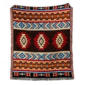 billiga Filtar och plädar-etniska bohemiska mexico filtar utomhus strand picknick filt randig boho linne säng filtar rutig soffa mattor resematta tofsar