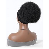 abordables Chignons-chignons Chignon Cheveux Synthétiques Pièce de cheveux Extension des cheveux Afro bouclé Ondulation Nouvelle An du quotidien Usage quotidien Noir naturel #1B