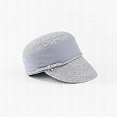 economico Cappelli per feste-cappelli cappello floscio in fibra di cotone cappello di paglia cappello da sole vacanza casual elegante protezione solare con copricapo in puro colore allacciato