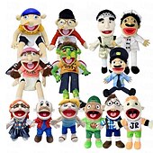 cheap Photobooth Props-Foreign Trade Jeff Figurine Toy Funny Mouth Opening Plush Toy Zombie Rock Jeff Parent-Child Figurine Mouth Moving