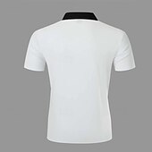 billige Klassisk polo-Herre POLO T-skjorte Golf skjorte Avslappet Ferie Klassisk Kortermet Mote Grunnleggende Fargeblokk Knapp Sommer Normal Rød Smaragd Grønn Mørkeblå Svart-Hvit POLO T-skjorte